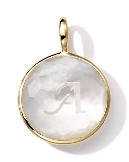 18k Gold Lollipop Letter Charm, Mother of Pearl Doublet   Ippolita   Pearl (G)