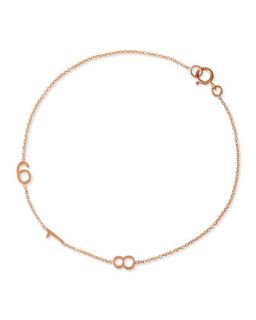 Mini 3 Number Bracelet, Rose Gold   Maya Brenner Designs   Rose gold (One Size)