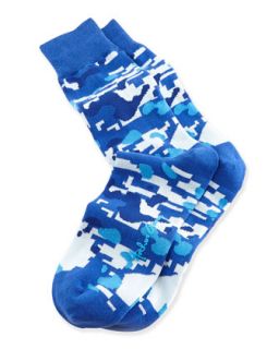 Camo Mens Socks, Blue   Arthur George by Robert Kardashian   Blue