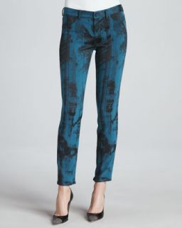 Womens Azella Printed Skinny Zip Cuff Jeans   Elie Tahari   Cancun/Black (6)