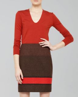 Womens Colorblock Striped Shirt   Akris   Canary (8)