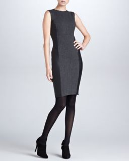 Womens Winton Stretch Leather Side Dress, Gray/Black   Ralph Lauren Black