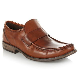Base London Tan leather loafers