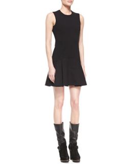 Womens Sleeveless Jersey Fit and Flare Dress   Belstaff   Black (40/4)