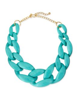 Enamel Link Necklace, Turquoise   Kenneth Jay Lane   Turquoise