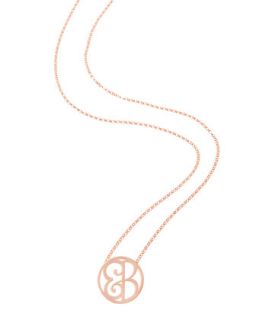 Mini 2 Initial Monogram Necklace, Rose Gold, 18   K Kane   Rose gold
