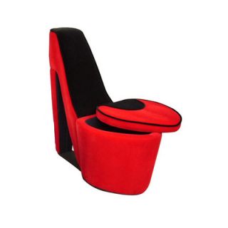 ORE High Heel Storage Side Chair HB43 Color Red / Black
