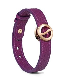 Leather Horizon Bracelet, Purple/Rose Golden   Philip Stein   Purple/Rose gold
