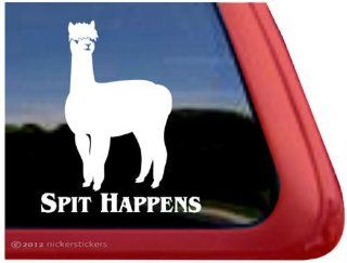 Spit Happens ~ Alpaca Window Decal Sticker Automotive