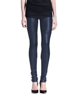 Womens Leather Leggings, Midnight   Helmut Lang   Mdnght (10)