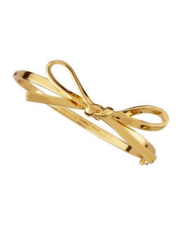 skinny mini bow bangle bracelet, yellow golden   kate spade new york   Gold