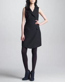 Womens Sleeveless Gabardine Suiting Dress, Black   Carven   Black (42/8)