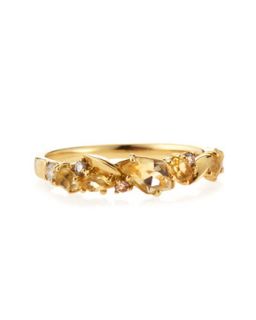 Citrine & Diamond Cluster Band Ring   Alexis Bittar Fine   Gold (7)