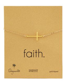 Gold Dipped Integrated Large Cross Bracelet   Dogeared   Gold (LARGE )