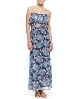 Womens Rominette Floral Print Silk Maxi Dress   Joie   Dark navy (SMALL)