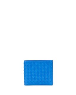 Mens Basic Woven Wallet, Electric Blue   Bottega Veneta   Electric blue