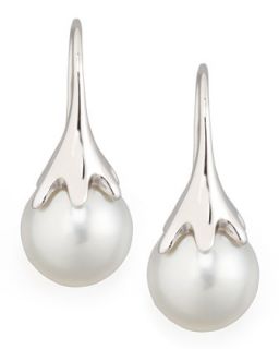White South Sea Pearl Drop Earrings   Eli Jewels   White