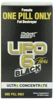 Nutrex Research Lipo 6 Black Hers Ultra Concentrate Diet Supplement Capsules, 60 Count Health & Personal Care