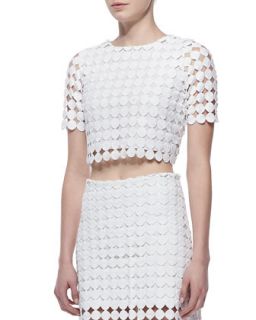 Womens Lisette Crochet Cropped Top   Alexis   Dotted crochet (LARGE)