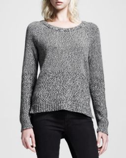 Womens Claire Heathered Knit Pullover   Rag & Bone   Charcoal (LARGE)