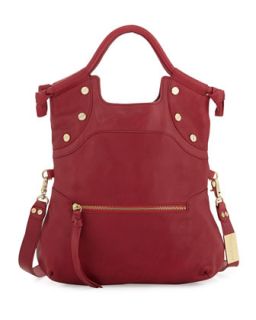 Lady Leather Convertible Bag, Lobster   Foley + Corinna
