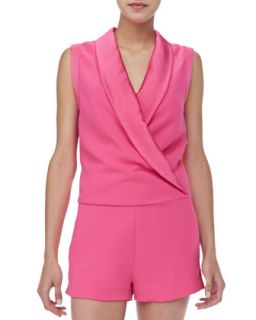 Womens Satin Collar Sleeveless Jumpsuit   LAgence   Hot pink (6)