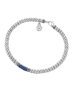 Bedeg Silver Beaded Bracelet with Blue Sapphires   John Hardy   Silver