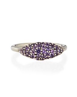 Sterling Silver Pave Purple Gray Sapphire Marquise Ring   Alexis Bittar Fine  