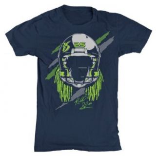 Richard Sherman Seattle Seahawks Dread Head Helmet T Shirt XXXL Navy Clothing