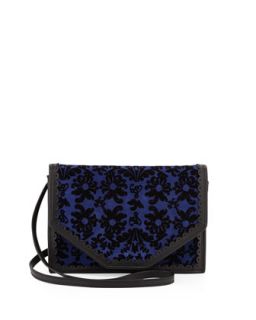 Crossbody Floral Pattern Shoulder Bag, Blue   Isabella Fiore