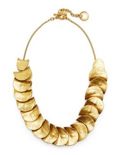 Gold Plated Shingle Necklace   Robert Lee Morris   Gold