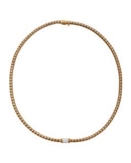 Classic Chain 18k Gold Diamond Necklace   John Hardy   Gold (18k )