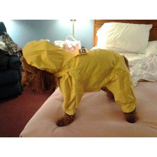 Petego Dogrich Rainforest Dog Raincoat with Detachable Fleece Undercoat, Yellow, 10 Inches  Pet Raincoats 