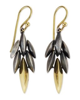 Mini Cascade Drop Earrings, Black/Gold   Alexis Bittar Fine   Gold