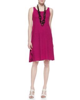 Womens Organic Cotton Hemp Twist Sleeveless Dress   Eileen Fisher   Cerise (M