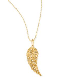 14k Yellow Gold Diamond Angel Wing Necklace   Sydney Evan   Yellow (14k )