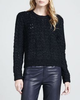 Womens Hester Knit Merino Blend Sweater   J Brand Ready to Wear   Black (SMALL)