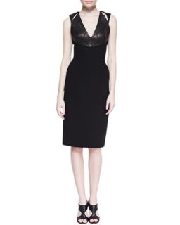 Womens Sleeveless Cutout Shoulder Dress, Black   Cushnie et Ochs   Black (10)