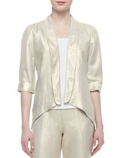 Womens Metallic Half Sleeve Jacket   Alberto Makali   (LARGE/10 12)