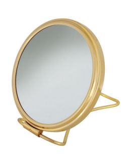 Stand Folding Brass Double Mirror   Frasco Mirrors   Tan