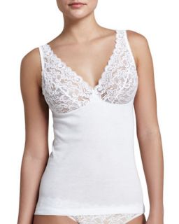 Womens Luxury Moments Lace Cup Camisole   Hanro   White (SMALL)