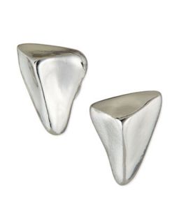 Nugget Stud Earrings, Silver   Sequin   Silver (One Size)