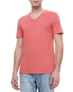 Mens V Neck Jersey Tee, Coral   True Religion   Coral (XX LARGE)