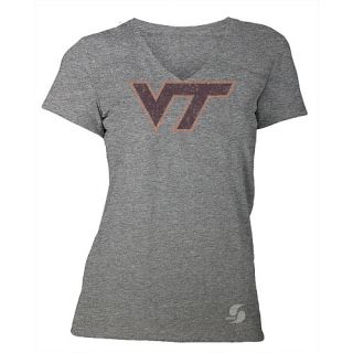 SOFFE Womens Virginia Tech Hokies No Sweat V Neck Short Sleeve T Shirt   Size