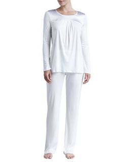 Womens Sophia Interlock Pajama Set, Off White   Hanro   Off white (X SMALL)