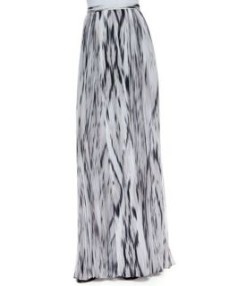 Womens Topanga Streak Print Maxi Skirt, Black/White   Parker   Blk/Wht (4)