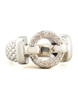 Enso Diamond Caviar Ring, 13mm   Lagos   Silver (7)