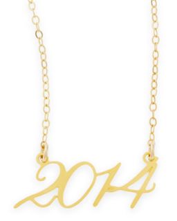 22k Gold Plated Year 2014 Necklace   Brevity   Gold
