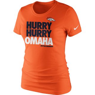 NIKE Womens Denver Broncos Hurry Hurry Omaha Short Sleeve T Shirt   Size L,