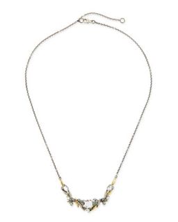 Marquis Quartz, Diamond & Sapphire Cluster Necklace   Alexis Bittar Fine  